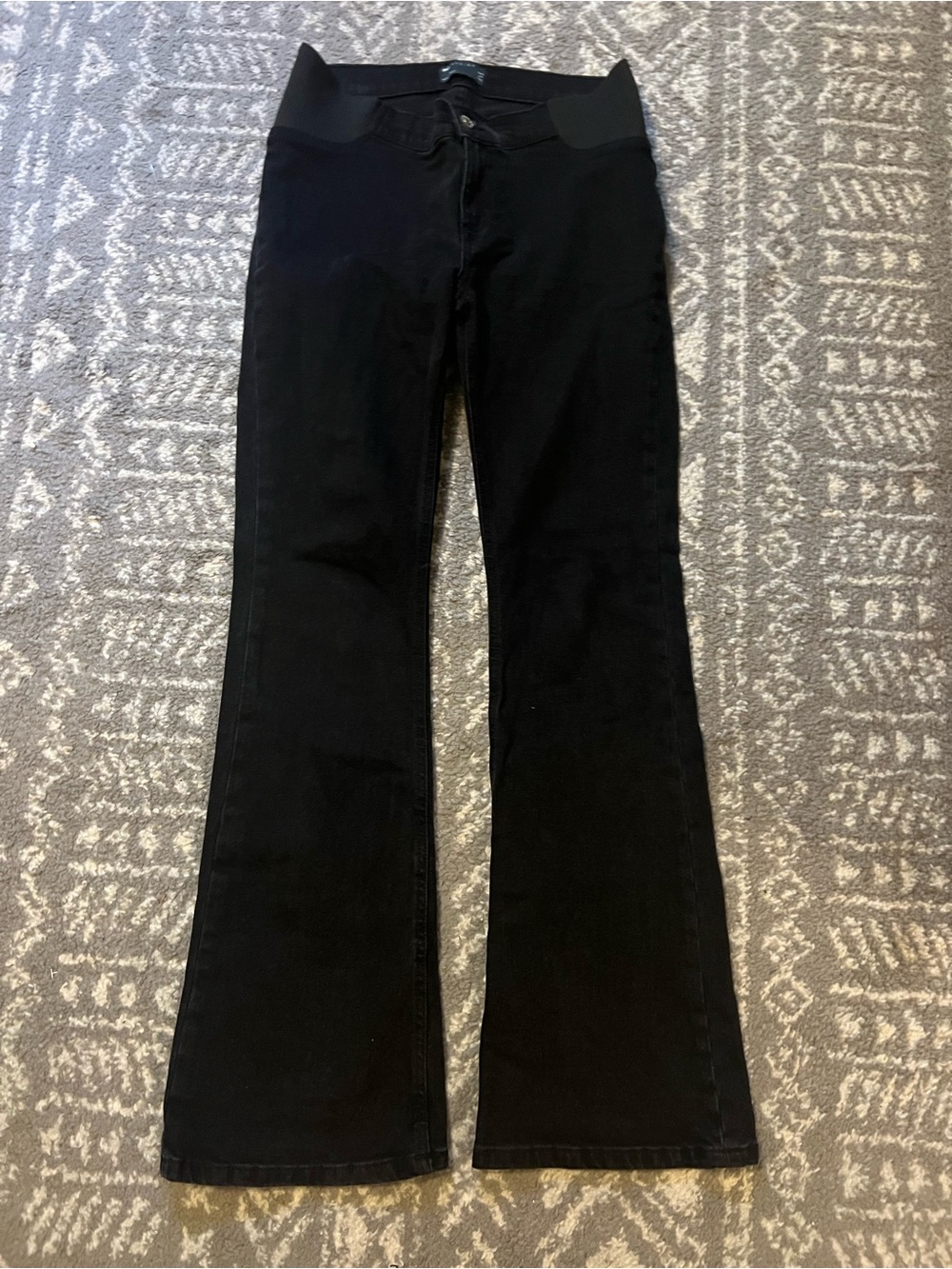 ASOS maternity Black Stretch Flare & Wide Leg Jeans size 4